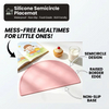 Venta al por mayor, mantel individual de silicona redondo cl&aacute;sico personalizado para beb&eacute;, logotipo personalizado, estera de vajilla para ni&ntilde;os resistente a las manchas de calidad alimentaria colorida
