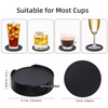 Dessous de verre en Silicone souple et antid&eacute;rapant, imperm&eacute;able, tapis de tasse pour la Protection de table, tapis en Silicone personnalis&eacute;