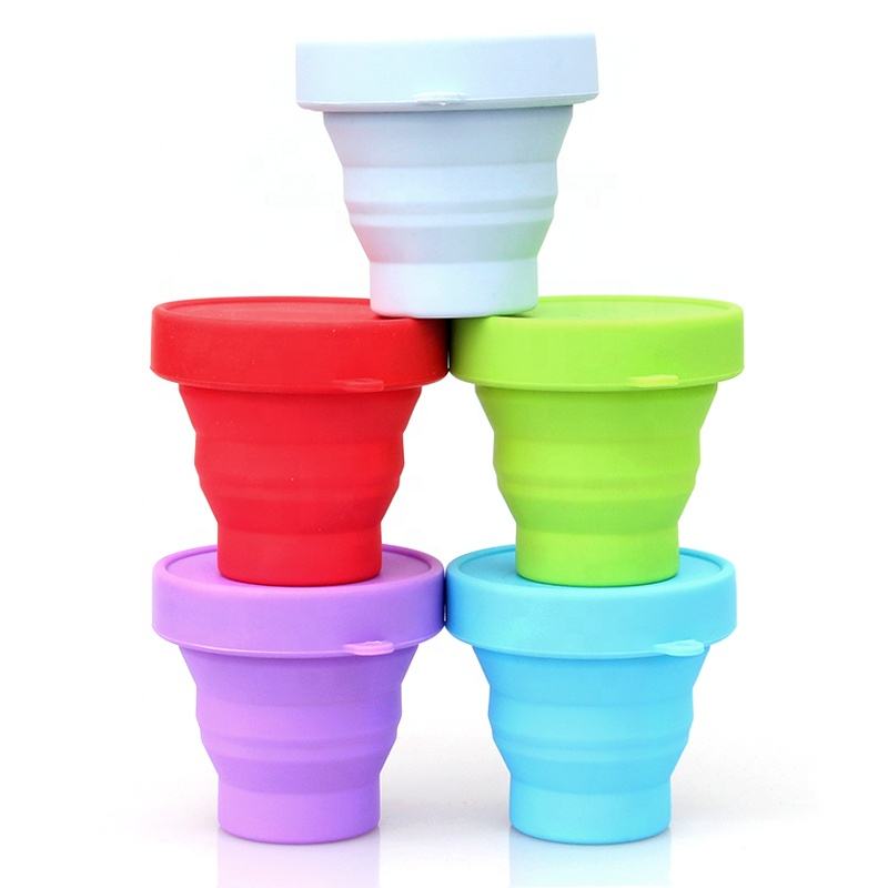 야외 고품질 실리콘 접이식 커피 컵 개폐식 접이식 접이식 커피 컵 Taza Plegab 여행용