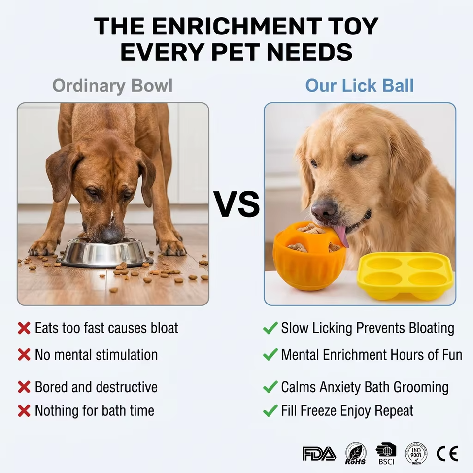 Wellfine-pelota para lamer perros, juguete masticable interactivo para mascotas, de larga duraci&oacute;n, mantiene a tu cachorro distra&iacute;do, seguro, f&aacute;cil de limpiar, juguetes para perros rellenables