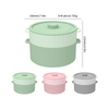 Vaporizador de verduras para microondas ecol&oacute;gico Recipiente de pl&aacute;stico apto para microondas para cocinar al vapor br&oacute;coli pescado otras verduras ecol&oacute;gico
