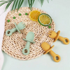 Ustensiles d'alimentation en Silicone sans BPA pour b&eacute;b&eacute;s et tout-petits, Design pour enfants, cuill&egrave;re et fourchette pour aliments s&ucirc;rs