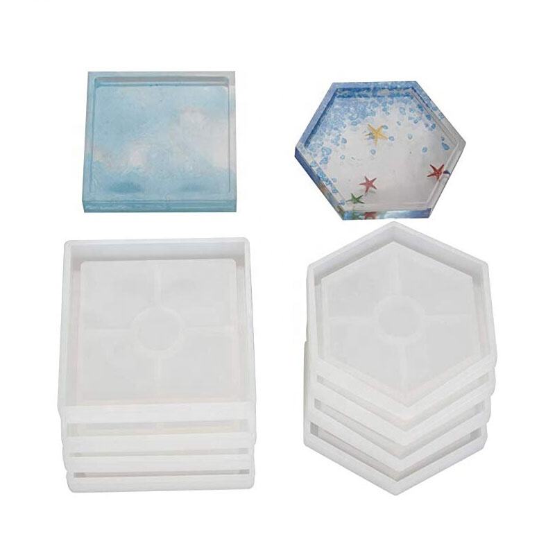 Moldes de silicona para moldes de resina epoxi, 4 piezas de formas con flores y cuentas, fabricaci&oacute;n artesanal