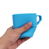 Tasse &agrave; caf&eacute; r&eacute;utilisable pliable en silicone sans BPA r&eacute;utilisable avec logo personnalis&eacute; de voyage portable OEM ODM avec couvercle
