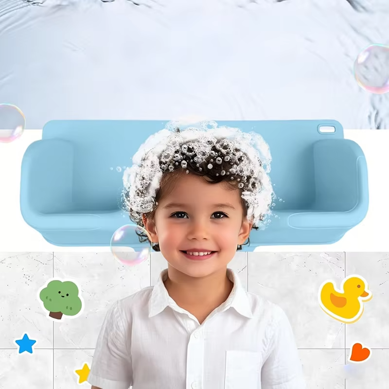 Nouveaut&eacute;s &eacute;l&eacute;gant flux bain cheveux rin&ccedil;age tasse &eacute;cologique douche Silicone tasse lavage pour bain shampooing tasse rin&ccedil;age