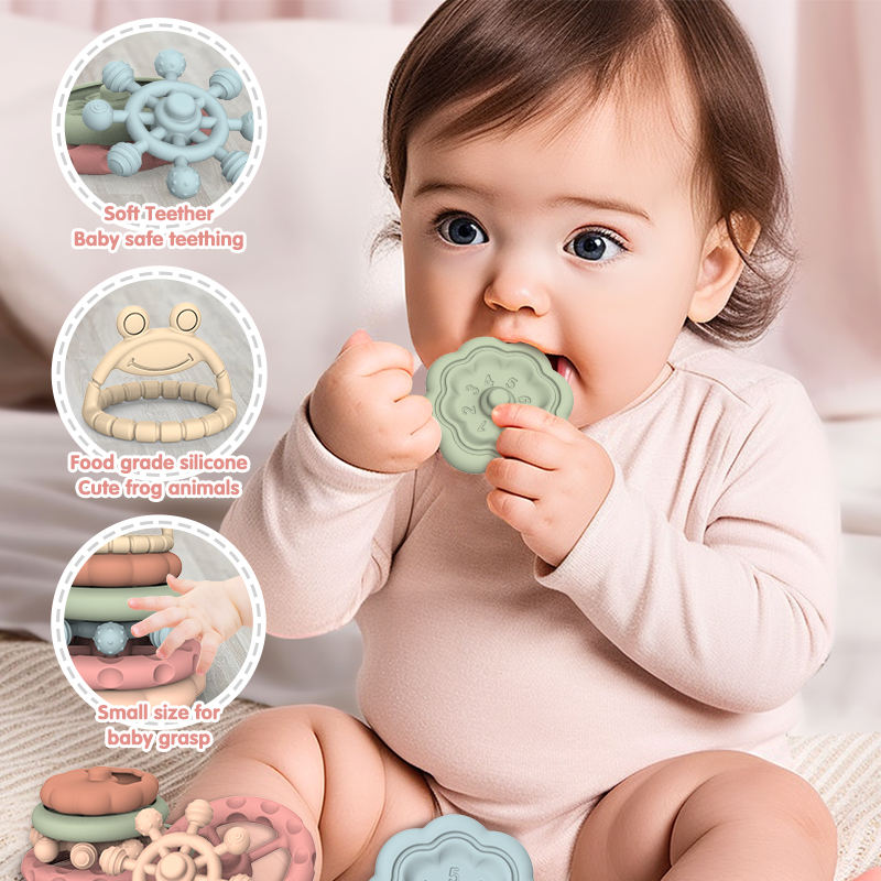 El silic&oacute;n no t&oacute;xico de Teether del beb&eacute; juega el beb&eacute; libre Teether del silic&oacute;n del Chew de la categor&iacute;a alimenticia de Bpa