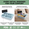 Caja de aperitivos Caddy de silicona para sof&aacute;, bandeja organizadora impermeable con taza y soporte para tel&eacute;fono para cama, asiento de coche, uso en la playa, novedad