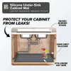 Alfombrilla antideslizante de silicona de estilo cl&aacute;sico, resistente al agua, con orificio de drenaje, revestimiento de gabinete lavable, alfombrilla para fregadero de cocina, venta al por mayor