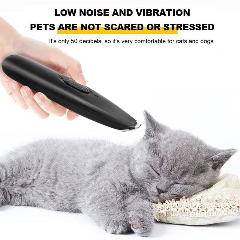Pattes de tondeuse de chien rechargeables avec lumi&egrave;re LED tondeuse de patte de chien &eacute;tanche &agrave; faible bruit tondeuse de patte