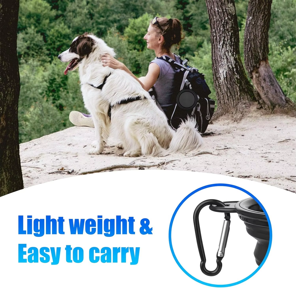 Wellfine-cuenco plegable de silicona a prueba de agua para perros, comedero de pl&aacute;stico para mascotas, comida para gatos, cuenco de viaje plegable para gatos
