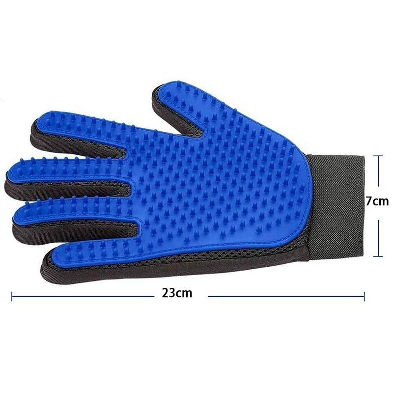2 en 1 cinq doigts &eacute;pilation Silicone chat de compagnie nettoyage &eacute;pilateur toilettage d&eacute;m&ecirc;lage brosse de bain gants