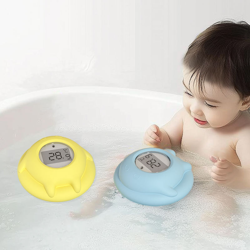 Thermom&egrave;tre &agrave; eau num&eacute;rique flottant en Silicone pour nouveau-n&eacute;, dispositif de mesure de la temp&eacute;rature pour le bain &agrave; domicile