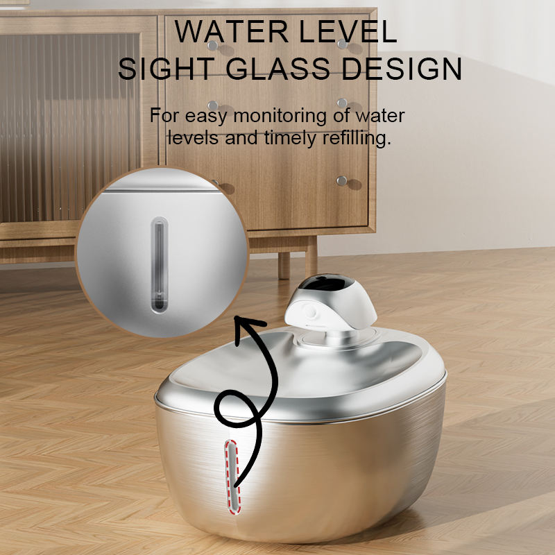 Fuente autom&aacute;tica para gatos, dispensador de agua inteligente para mascotas con bater&iacute;a, sin bomba de agua, separaci&oacute;n de agua, cuenco para gatos y perros, novedad de 2025
