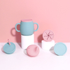Taza irrompible para sorber de silicona sin BPA para beb&eacute;s con boquilla suave, taza de entrenamiento para ni&ntilde;os peque&ntilde;os apta para lavavajillas