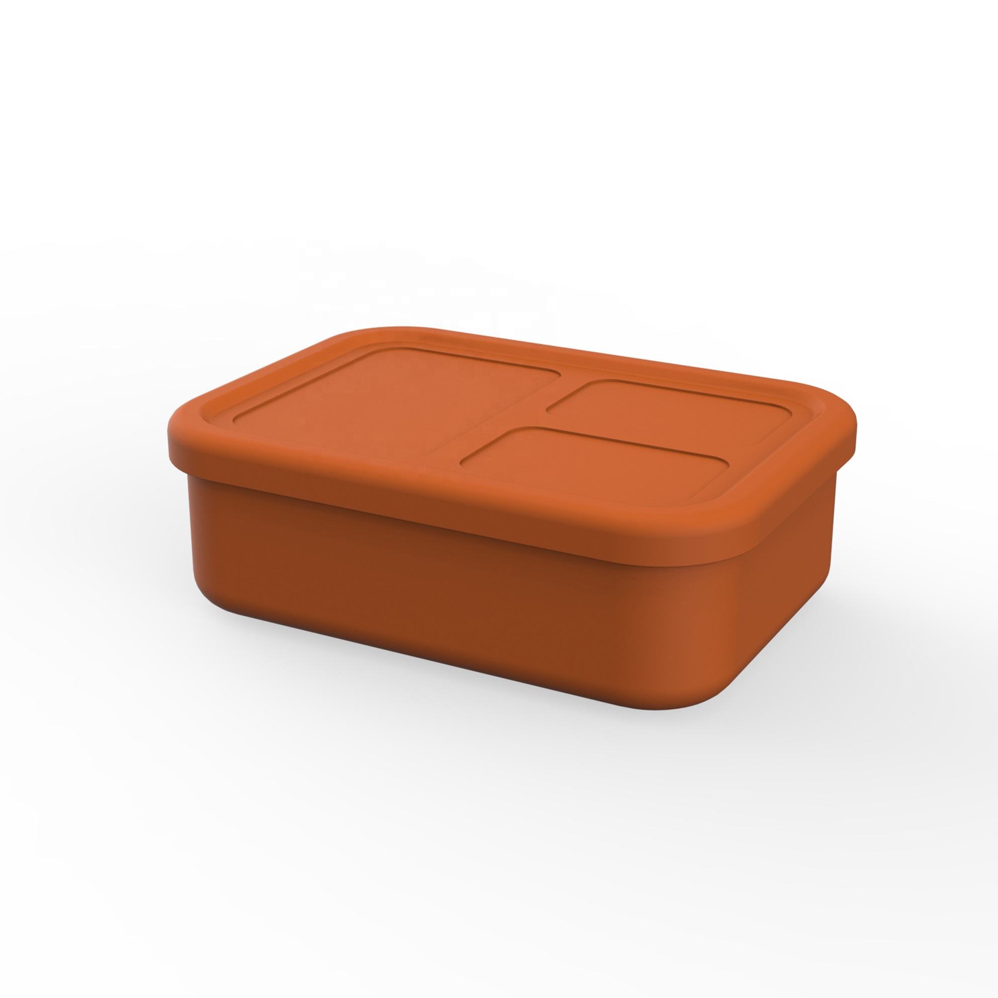 Fiambrera de silicona extra&iacute;ble de calidad alimentaria, fiambrera Bento escolar a prueba de fugas, apto para microondas, f&aacute;cil de limpiar, venta al por mayor