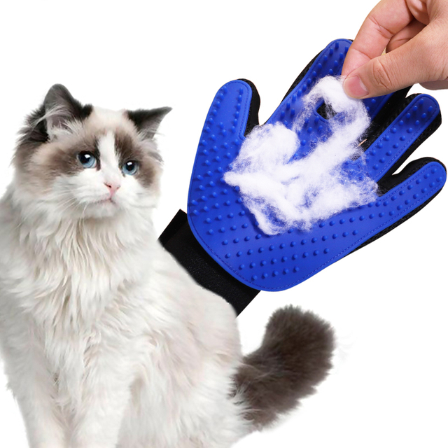 Gant de toilettage en silicone pour animaux de compagnie - &Eacute;pilation et massage
