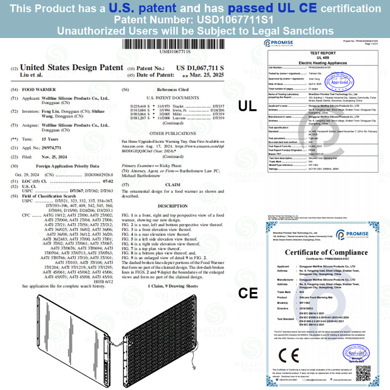 Estera de calentamiento el&eacute;ctrico de silicona - Bandeja plegable de calentamiento r&aacute;pido