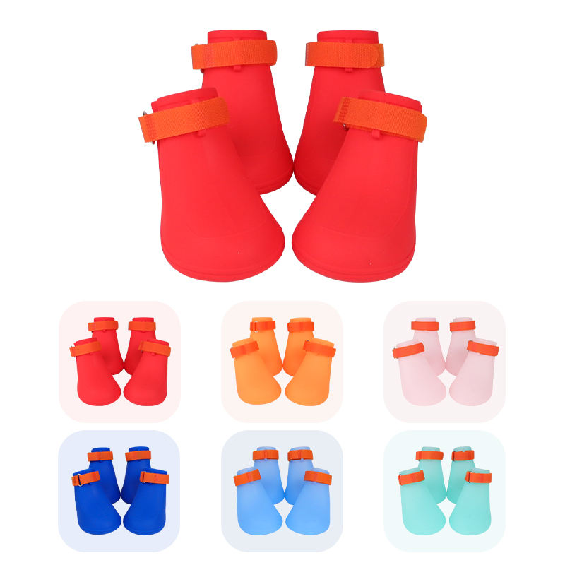 2027 Botas de goma antideslizantes de primer nivel, zapatos de lluvia impermeables de silicona para perros, para primavera y verano al aire libre