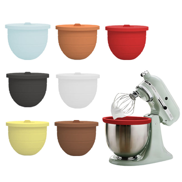 틸트 헤드용 실리콘 보울 라이너 5쿼트 KitchenAid 믹서 라이너 KitchenAid 스탠드 믹서용 뚜껑이 있는 라이너 실리콘 보울 라이너