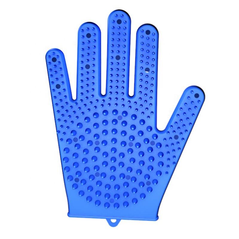 Wellfine-guante de ba&ntilde;o de silicona para mascotas, cepillo quitapelos, guante de ba&ntilde;o para masaje de aseo de mascotas para gatos y perros