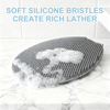 Brosse de nettoyage de cheveux en Silicone souple, r&eacute;utilisable, nettoyant pour le bain de b&eacute;b&eacute;, masseur, &eacute;purateur, brosse &agrave; shampoing pour b&eacute;b&eacute;