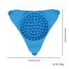 Bol en silicone pour chat &agrave; alimentation lente 500 ml, coussin &agrave; l&eacute;cher pour animaux de compagnie avec un design rond bleu et une fonction automatique, facile &agrave; utiliser