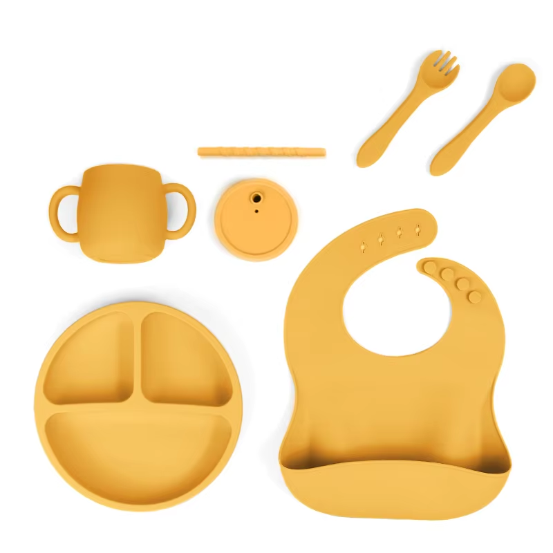 カスタムロゴベビー用品 その他のベビー授乳用品 シリコンプレートボウル シリコン授乳セット