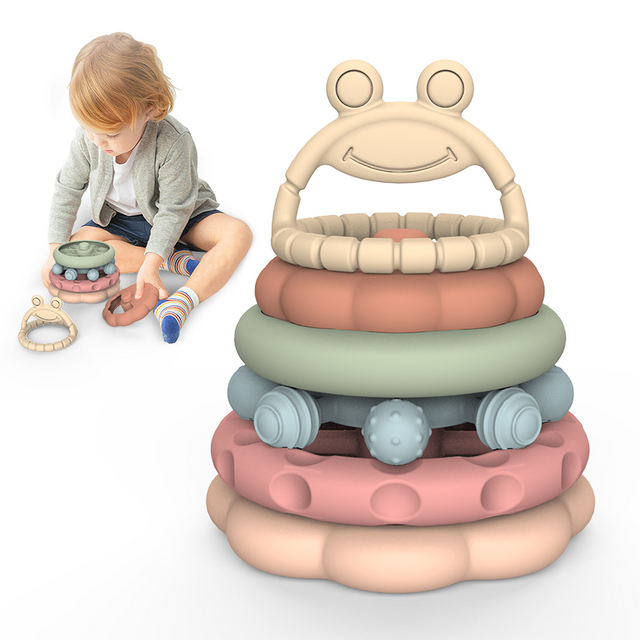 トップランキング ソフトシリコンリング チュアブルおしゃぶり BPAフリー 食品グレードのおもちゃ 赤ちゃんの歯が生えるため