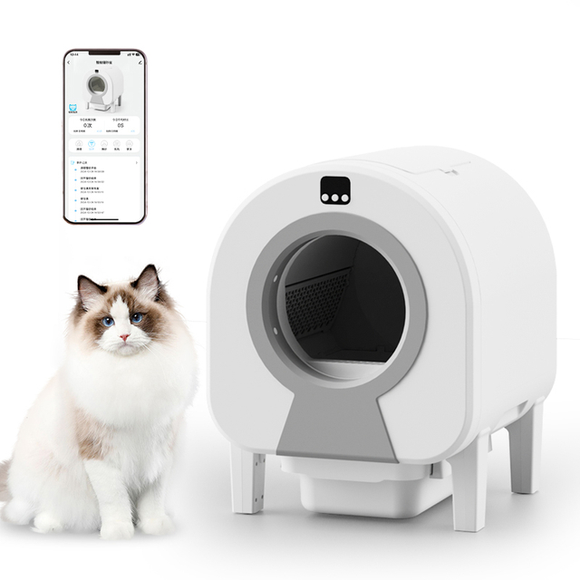 自動洗浄猫トイレ - 複数の猫のためのアプリ制御