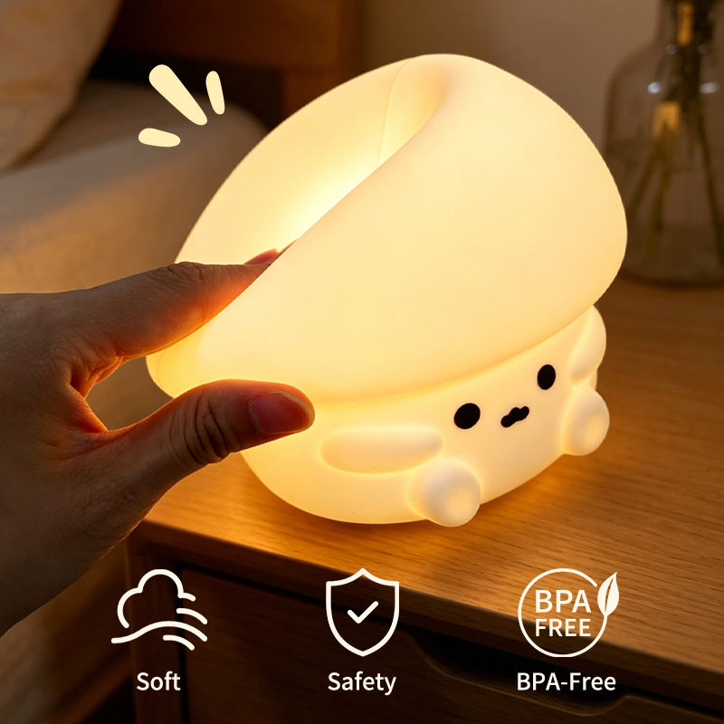 Luces navide&ntilde;as LED inteligentes de tres velocidades, bonita luz nocturna de silicona para habitaciones, protecci&oacute;n ocular, atm&oacute;sfera de sue&ntilde;o, luz de aplauso