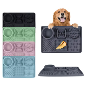 Meilleurs classements Silicone tapis de l&eacute;chage pour animaux de compagnie chat chien bol de nourriture lente tapis d'alimentation ventouse pliant napperon de nourriture pour animaux de compagnie