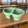 Bo&icirc;te &agrave; d&eacute;jeuner Bento Portable pour enfants, r&eacute;cipient de stockage de qualit&eacute; alimentaire en Silicone sans BPA avec 2 compartiments