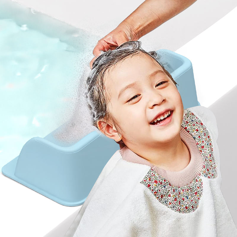 Nouveaut&eacute;s Portable carr&eacute; Silicone cheveux lavage tasse baignoire shampooing tasse rin&ccedil;age tasse