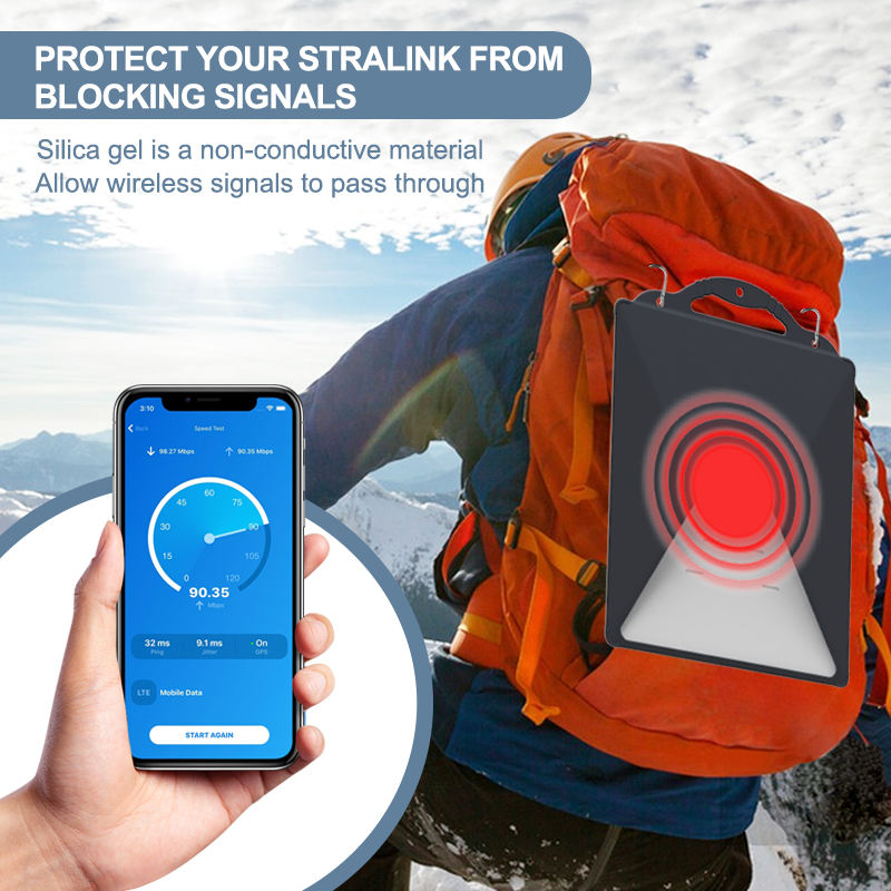 Funda protectora Black Star Link, funda protectora de silicona l&iacute;quida antirreflectante, Protector de antena parab&oacute;lica a prueba de golpes