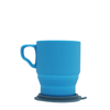 Taza de caf&eacute; reutilizable plegable del silic&oacute;n libre de BPA reutilizable del logotipo de encargo del viaje port&aacute;til del OEM del ODM con la tapa
