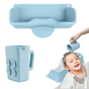 Taza de enjuague para ba&ntilde;o de beb&eacute; con certificaci&oacute;n CPC, champ&uacute; de silicona de calidad alimentaria sin l&aacute;grimas, enjuague corporal, taza con ventosa para ni&ntilde;os