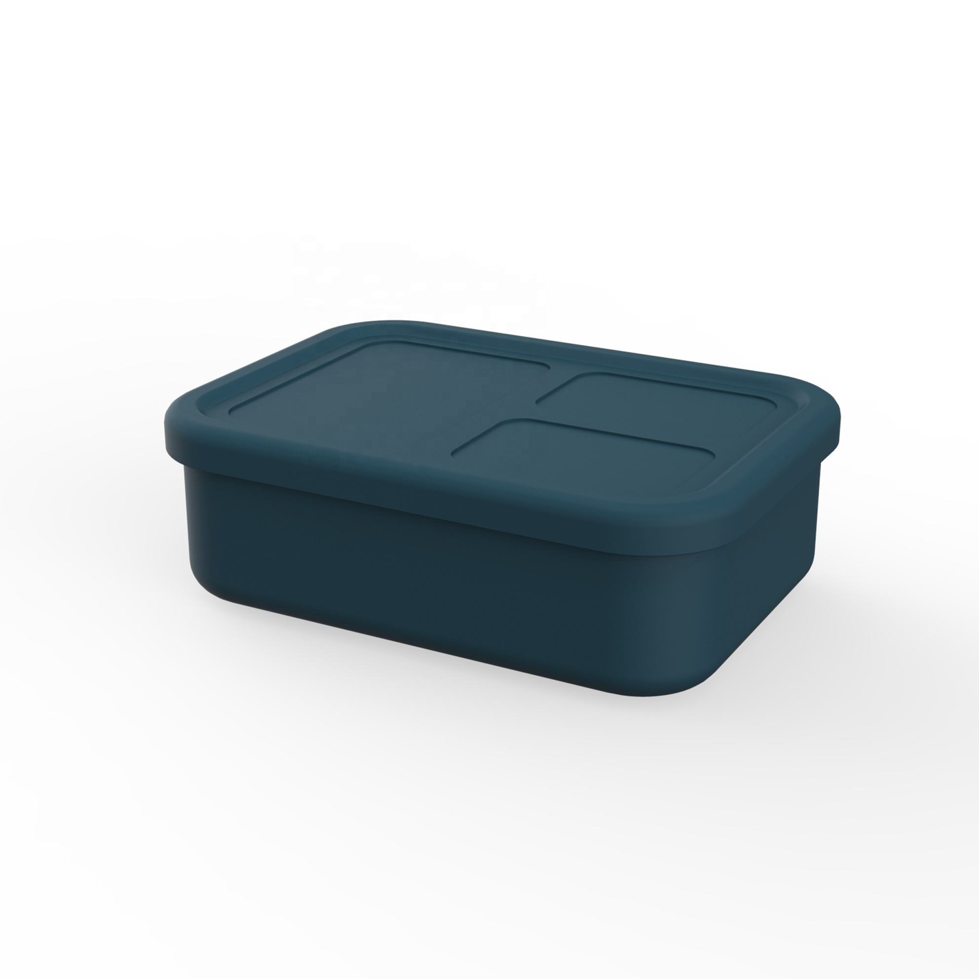 Fiambrera de silicona extra&iacute;ble de calidad alimentaria, fiambrera Bento escolar a prueba de fugas, apto para microondas, f&aacute;cil de limpiar, venta al por mayor