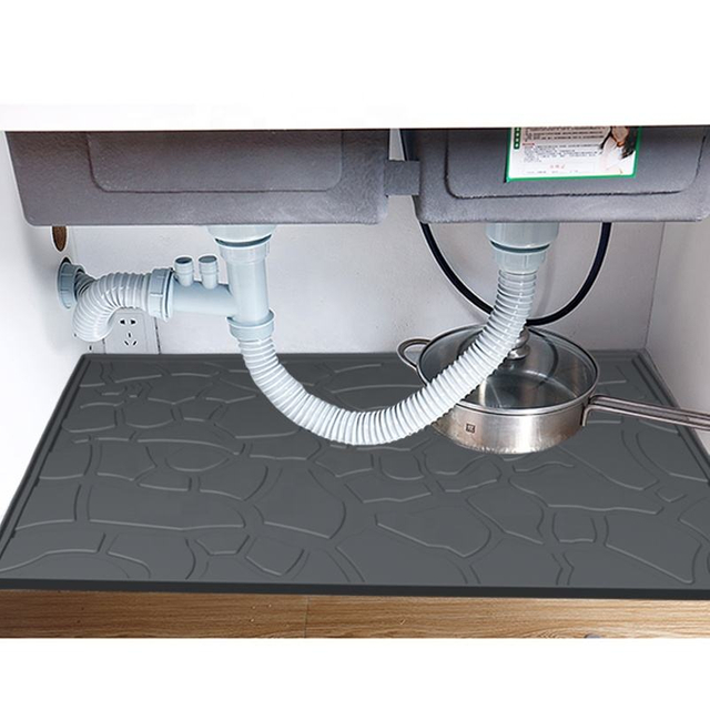 Alfombrillas antideslizantes para armario de cocina, venta al por mayor, alfombrillas de mesa, almohadilla de silicona, silicona impermeable debajo del fregadero del ba&ntilde;o, alfombrilla para armario