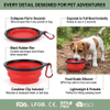 Bol pliable pour animaux de compagnie, Logo personnalis&eacute;, bols pliables en Silicone pour chiens, bols pliables pour animaux de compagnie, voyage