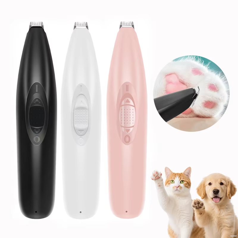 Patas recargables del recortador del perro con el condensador de ajuste de la pata del perro con luz LED impermeable de poco ruido