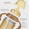 OEM 공장 맞춤형 BPA 프리 실리콘 아기 젖병은 0-12개월 동안 인쇄된 패턴으로 150ml 용량을 설정했습니다.