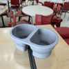 Bo&icirc;te &agrave; d&eacute;jeuner Bento Portable pour enfants, r&eacute;cipient de stockage de qualit&eacute; alimentaire en Silicone sans BPA avec 2 compartiments