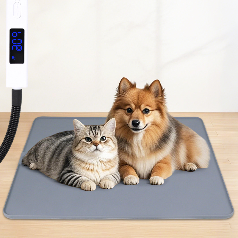 Tapis chauffant en Silicone pour animaux de compagnie, coussin chauffant intelligent, imperm&eacute;able &agrave; la temp&eacute;rature, meilleur classement