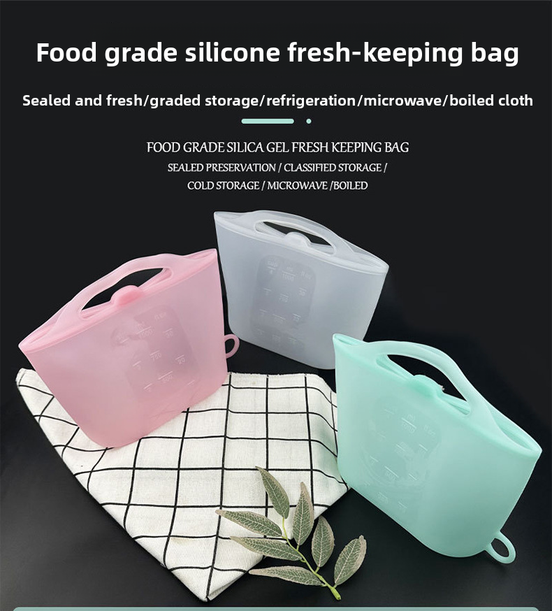 Juego de bolsas de silicona reutilizables respetuosas con el medio ambiente, bolsa con cremallera para almacenamiento fresco, frigor&iacute;fico, congelador, almacenamiento de aperitivos en la cocina