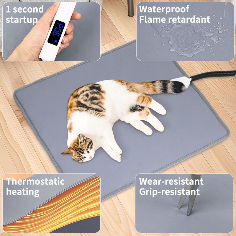 Wellfine 新着ペット加熱パッドインテリジェント温度防水シリコーンマットヒートパッドペット
