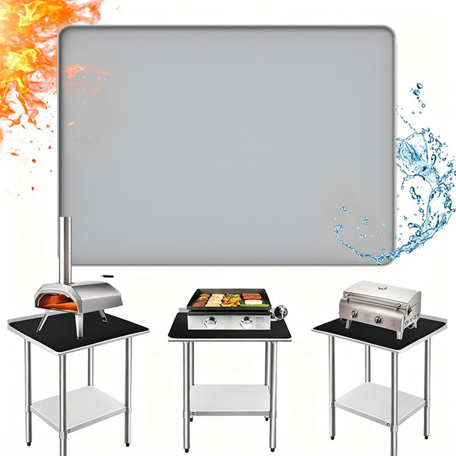 Tapis de Barbecue transfrontalier en Silicone, Portable, r&eacute;sistant &agrave; la chaleur, ignifuge, tapis de Protection de sol