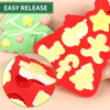 クリスマスツリー シリコンベーキングモールド - 食品グレード ホリデーテーマパン DIY クッキー キャンディー チョコレート ケーキ パン用