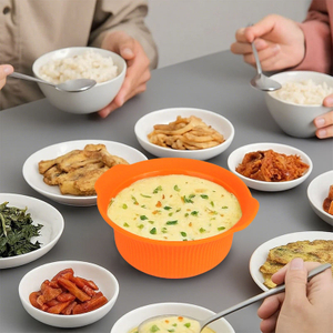 Ustensile de cuisine avec Logo personnalis&eacute;, qualit&eacute; alimentaire, cuisson s&ucirc;re, cuiseur &agrave; vapeur, four &agrave; micro-ondes, bol en Silicone, r&eacute;cipient alimentaire