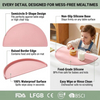 Venta al por mayor, mantel individual de silicona redondo cl&aacute;sico personalizado para beb&eacute;, logotipo personalizado, estera de vajilla para ni&ntilde;os resistente a las manchas de calidad alimentaria colorida