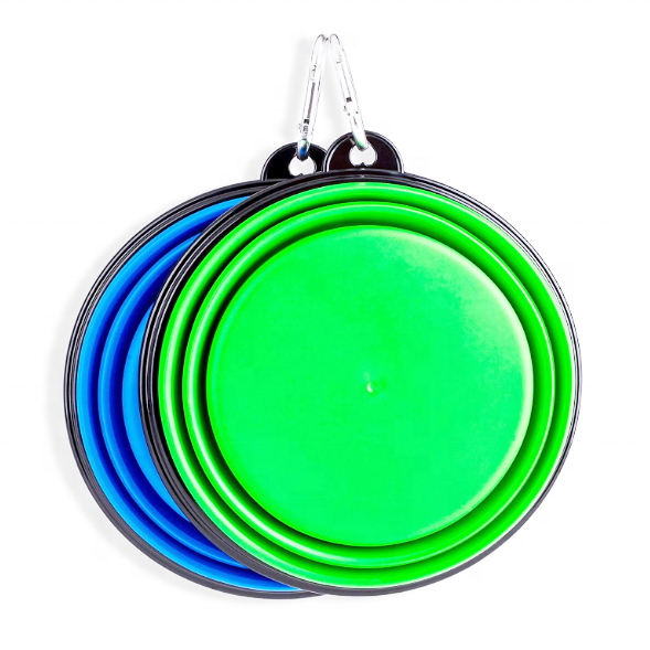 Cuenco port&aacute;til de silicona para mascotas de 5,0 pulgadas, plato de taza de viaje con alimentaci&oacute;n de agua expandible plegable para mascotas, perros y gatos, 1000ml